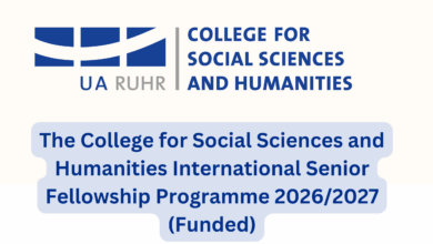 The College for Social Sciences and Humanities International Senior Fellowship Programme 2026/2027 (Funded)