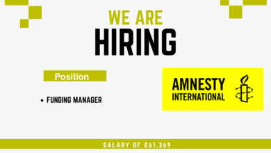 Amnesty International Hiring: Funding Manager (Full Time)