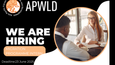 Call for Applications: Migration Programme Intern at Asia Pacific Forum on Women, Law and Development (APWLD)